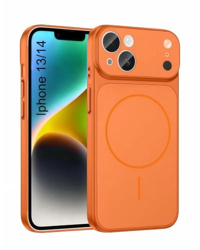 Image of BATCHONE Back Cover for iPhone 13 /14 | Compatible with MagSafe | Premium Polycarbonate | Shockproof OR (Pack of 1)