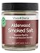Alderwood Smoked Sea Salt (Fine Grain) Alder Sea Salt (5 oz glass jar)