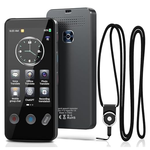 Dispositivo di traduzione lingua, Traduttore AI Intelligente di 143 Lingue con,Traduzione Offline e Traduzione Istantanea Bidirezionale,imparare regali di viaggio d'affari
