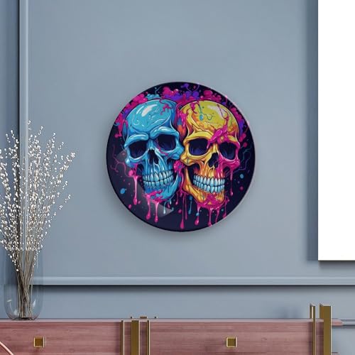 Plato decorativo de porcelana Bone China con calaveras 7 in miniatura 5