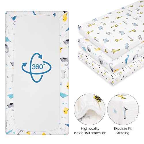 Ultra Soft Muslin Fitted Bassinet Mattress Cover Sheets | 30" X 18", Fit For Halo, Dream On Me, Fisher Price, Delta, Graco, Other Oval Bassinet Or Cradle, Neutral Boho Color For Boy And Girl (Animal) #TOP3