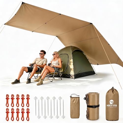 17x10 FT Large Camping Tarp Waterproof, Lightweight PU6000mm...