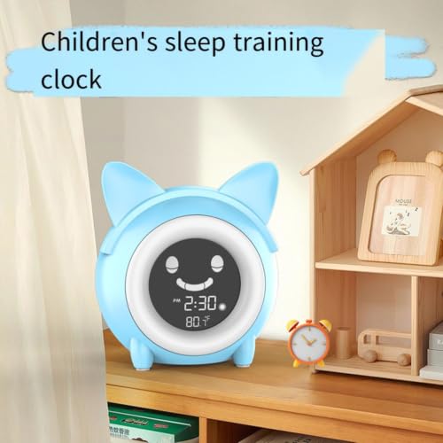 Reloj despertador de gato para niños, el regalo ideal con luz nocturna de noche 5