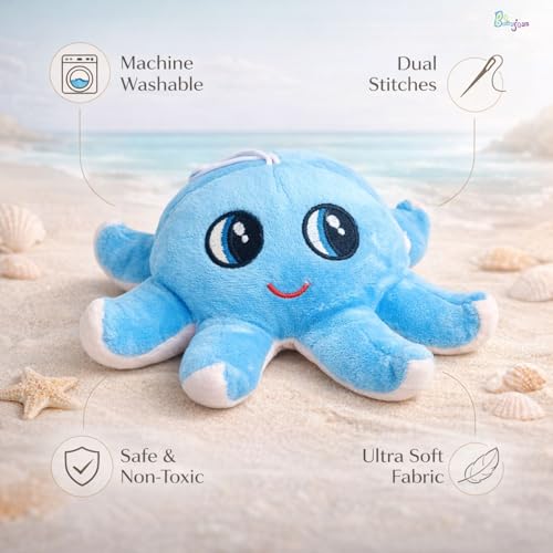 Image of Toy Octopus Plushie Soft Toys for Kids | Plush Soft Toys for Baby Boys and Girls| Best Gift | Octopus Soft Toy for Kids | (Blue) 20 CM