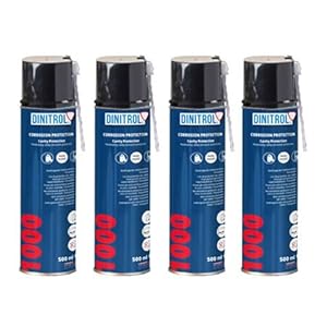 REJEL 4 x DINITROL 1000 CLEAR CAVITY WAX 500ml Aerosol