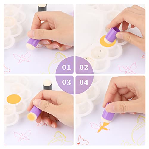 20 Pieces Finger Sponge Daubers Finger Painting Sponge, Round Sponge Brushes For Painting, Craft Drawing Sponge Dauber Set Paint Sponge For Painting Art Ink Crafts Chalk Card Making #TOP5