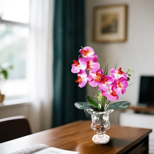 Bonsaï artificiel orchidée phalaenopsis violette pour centre de table de maison
