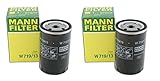 Pair Set of 2 Engine Oil Filters Compatible with Mercedes W124 W126 W201