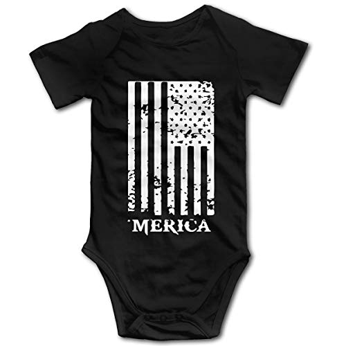 Image of OASCUVER Flag of Merica Baby Boys' and Girl's Bodysuits Infant Romper Jumpsuit Short-Sleeve Toddler