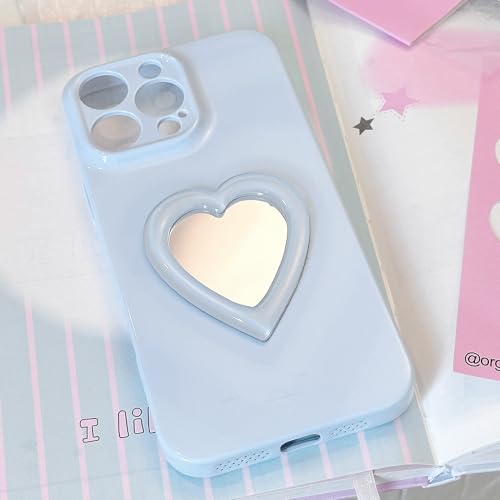 Coque antichoc pour iPhone 16 silicone souple avec miroir cœur
