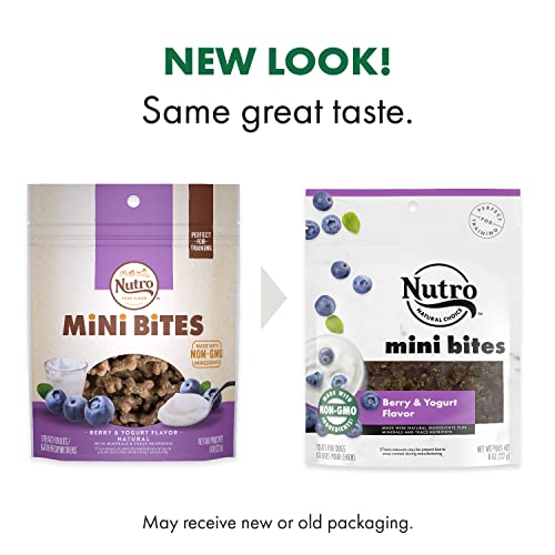 Nutro Mini Bites Dog Treats Berry & Yogurt Flavor, 8 Oz. Bag #TOP2