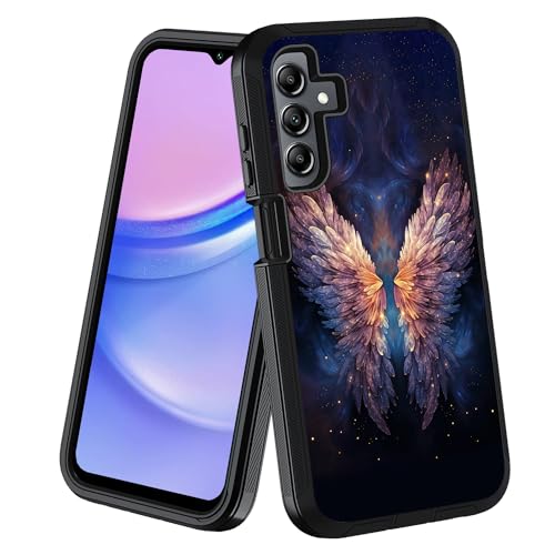 stmedazm for Samsung Galaxy A25 5G Case, Military Grade Heavy Duty [3-Layer] Dustproof Shockproof Full-Body Protective Case for Samsung Galaxy A25 5G 6.5", Angle Wings