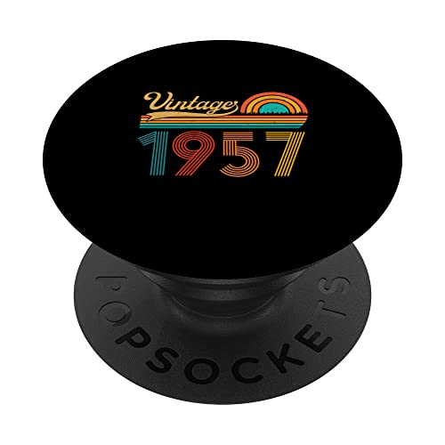 Regalo de cumpleaños 66 años, para hombres y mujeres, retro, vintage, 1957 PopSockets PopGrip Intercambiable