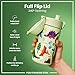 ION8 Kids Water Bottle, Steel 400 ml/13 oz, Leak Proof, Easy to Open, Secure Lock, Dishwasher Safe, Flip Cover, Carry Handle, Easy Clean, Durable, Scratch Resistant, Raised Print, Dinosaurs Design