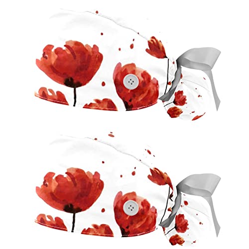 Chapeaux de travail coquelicots JDEZ anti-sueur et anti-serrement pour hommes femmes