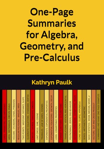 One-Page Summaries for Algebra, Geometry, and Pre-Calculus
