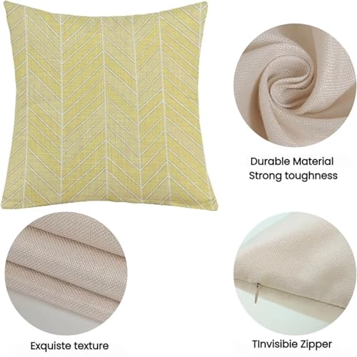 Salon de jardin et canapé sublimés par la housse de coussin 60x60cm jaune lin Lejnlnng