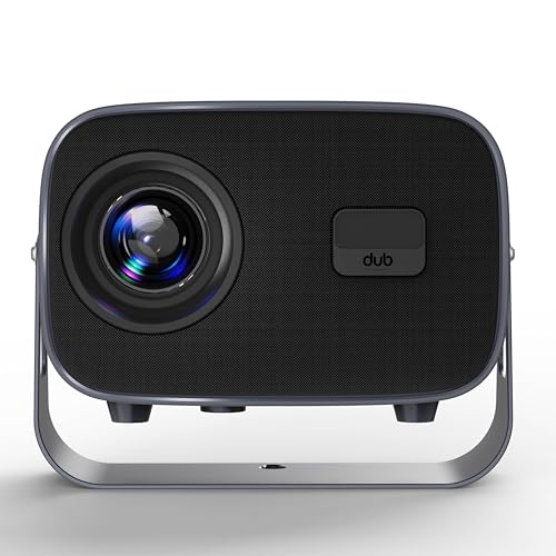DUB Projector with TV Apps Included – Android 14 | 4K + 3D Support | Built-in Speaker | Wi-Fi &...