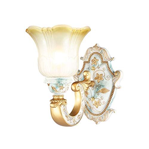 GSZCCZS Lámpara de Pared de Xuerui Lámpara de Pared Europea E27 Club Cafe Bar Restaurante Decoración de dormitorios Resina de diseño Moderno (sin lámpara) (Color: B)
