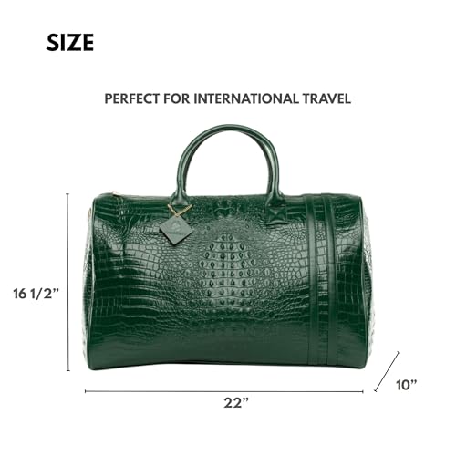 Tote&Carry Apollo 2 Vegan Leather Duffle Bag, TSA-Approved Carry-On for Men & Women, Gold Hardware Weekender for Travel, Gym, or Overnight Use2