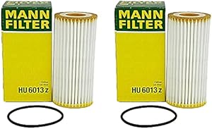 Newparts Mann Pair Set of 2 Engine Oil Filter Cartridge For Audi Porsche VW A3 Quattro A4 allroad A5 A6 Arteon Atlas Beetle Golf R GTI Jetta Macan Passat Q5 Q7 S3 Tiguan TT TTS 1.8L 2.0L L4 Turbo GAS