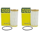 Mann Pair Set of 2 Engine Oil Filters Cartridges For Audi Porsche VW A3 Quattro A4 allroad A5 A6