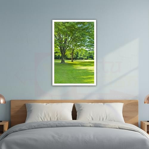 Image of Vastu Vardan Green Scenery Poster | Natural Paintings for Living Room | Size 13x 19 Inch Approx | Wall Scenery for Bedroom, Office, Home Decor | Painting Without Frame |