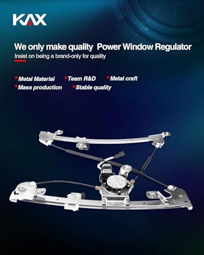 Image of KAX Front Left Power Window Regulator w /Motor for Honda Odyssey 1999-2002 | Front Left Driver Side 741-010 Power Window Lifter Replaces 72250S0XA04,72250S0XA03(2-Pin)