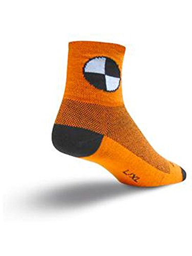 SockGuy Men's Crash Test Dummy Socks, Orange, Large/X-Large