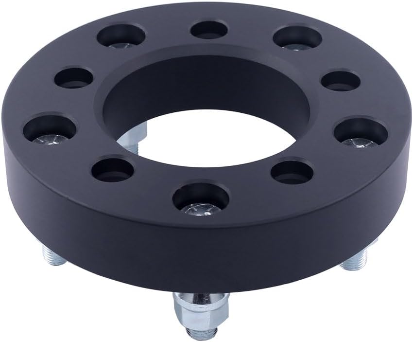DCVAMOUS 4PC Black 5x4.5 5x114.3 Wheel Spacers 1 Inch with 1/2" Studs Compatible with Jeep Ford-Lincoln Wrangler Liberty Comanche TJ YJ XJ KJ KK ZJ MJ | Ranger Mus-Tang Taurus Explorer | MKS MKT