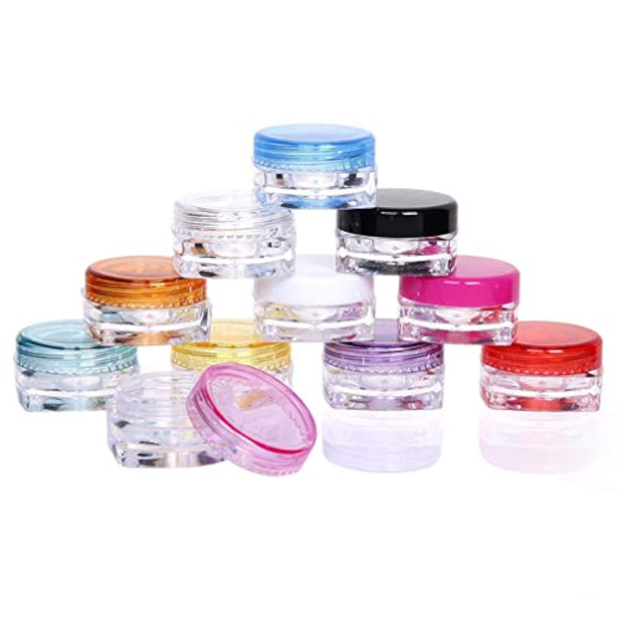 50pcs Square Makeup Travel Containers with Lids