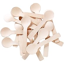 Gmark 1.5mm Extra-Thick Mini Wooden Spoons 4 Inch - 200 Count Heavy Duty Birch Wood - Sturdy No-Snap Disposable Spoons for Gelato, Desserts & Charcuterie - Eco-Friendly & Compostable GM1042