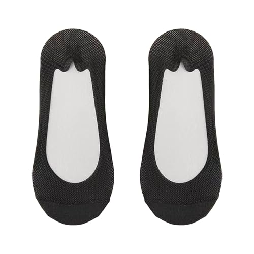Calcetines negros para hombre, calcetines bajos invisibles finos para mujer, para mocasines, transpirables y antideslizantes, térmicos, para embarazo, Le Noir, Talla única