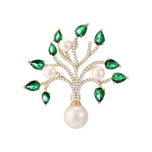 Broches feuilles vertes en perles pour illuminer vos tenues de soirée et mariages
