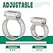 OURU 24PCS Hose Clamps Stainless Steel Adjustable 1/2