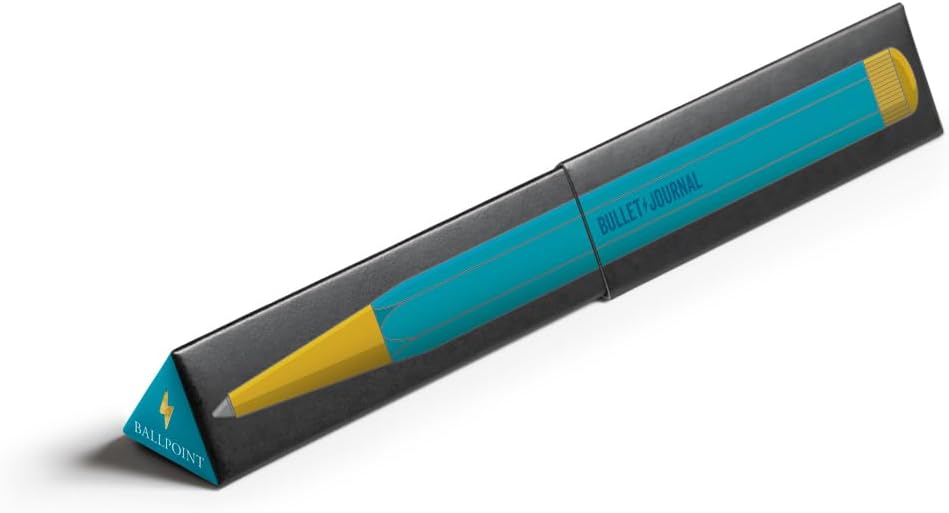 LEUCHTTURM1917 Turquoise25 366916 Twist Pen No. 1 - Gel Pen with Black Ink - Bullet Journal Edition