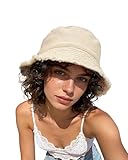 Clakllie 100% Baumwolle Fischerhut Bucket Hat Herren Damen Anglerhut Sonnenhut Sommerhut Faltbarer Strandhut Draussenhut UV-Schutz Schlapphut Travel Beach Sun Hat,HJY1-Beige