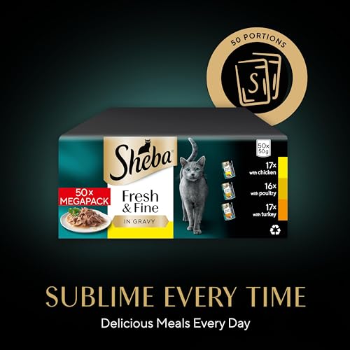 Sheba Cat Wet Food - Fresh and Fine - Cat Pouches Poultry in Gravy - 50 x 50 g Pack - Image 6