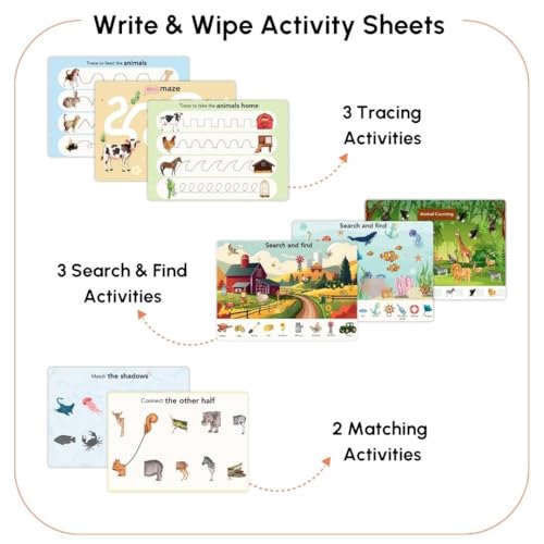 Image of Curious Cub Montessori Busy Book |Animal books for kids 2-4 | Toddler Busy Binder for 2-5 Yrs | Tracing Books For Kids Ages 3-5 | Activity Binder | Toddler Toys