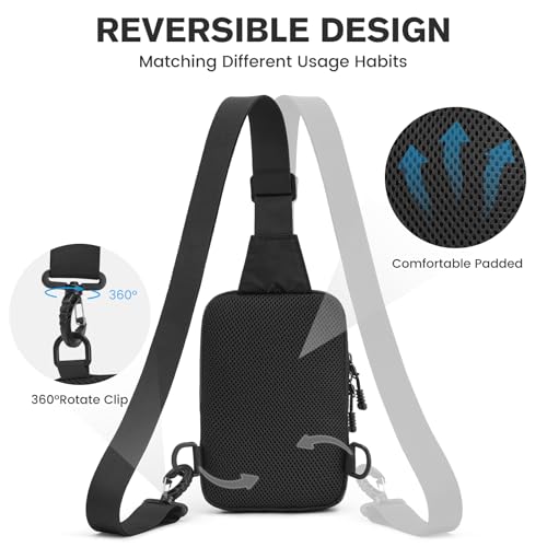 G4Free Small Crossbody Sling Bag, Mini Tactical Chest Bag Waterproof EDC Shoulder Bag for Men Women3