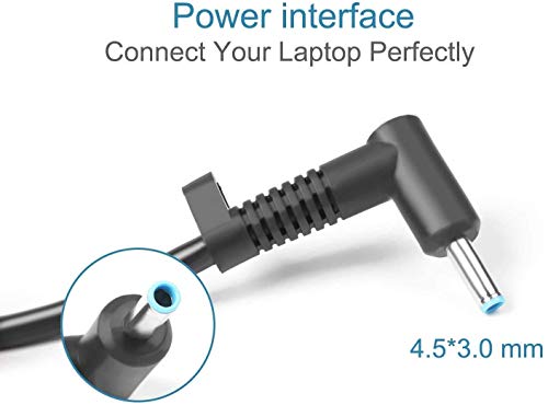 Image of HP Original 65W Blue Pin 19.5V 3.33A Laptop Charger Adapter 4.5mm Small Pin with TPS BIS Certified Power Cable