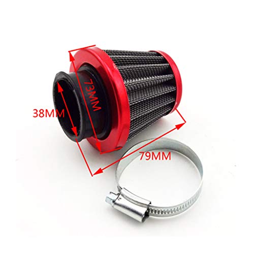 TC-Motor Red 38mm Filter Fule Gas Line Hose For 50cc 70cc 90cc 110cc 125cc Dirt Pit Bike ATV Quad Monkey Bike Motocross Motorcycle Go Kart Cart And GY6 50cc QMB139 Engine Scooter Moped