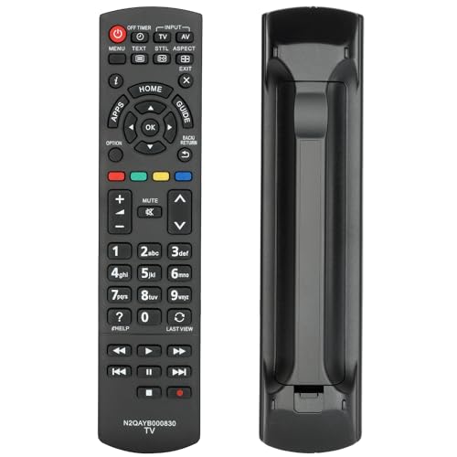 N2QAYB000830 Control Remoto Compatible con Panasonic TV TH-LR32E6 TH-LR42E6 TX-L32E6B TX-L32E6E TX-L32E6Y TX-L32EF62 TX-L32ES61 TX-L32EW6 TX-42AS600E Sustitución Controlador