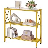 Hoctieon Mesa de Entrada Estrecha, Dorado & Blanco