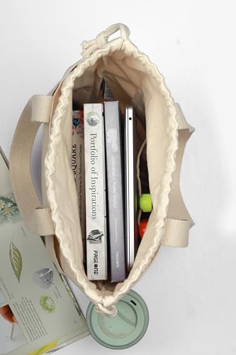 Harry-Kritz-Vertical-Cotton-Canvas-Tote-Bag-with-Drawstring-Closure-for-College-and-Everyday-Use