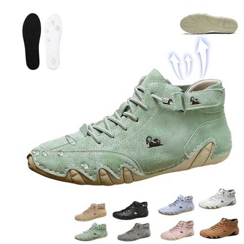 Vogldeck - Waterproof And Breathable Orthopedic Shoes, Lightweight Slip-On Loafers for Hiking Camping Driving(Top-Green,8)