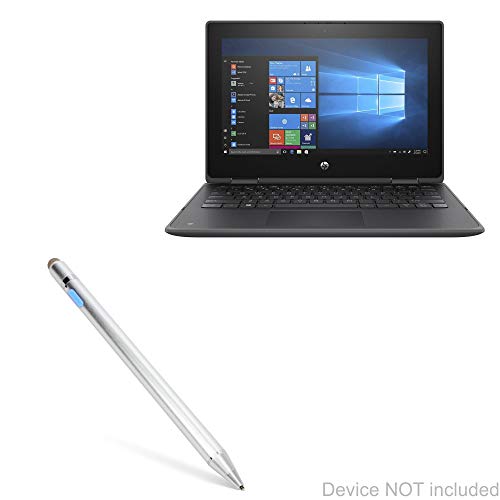 BoxWave Stylus Pen Compatible with HP ProBook x360 11 G5 EE - AccuPoint Active Stylus, Electronic Stylus with Ultra Fine Tip for HP ProBook x360 11 G5 EE - Metallic Silver