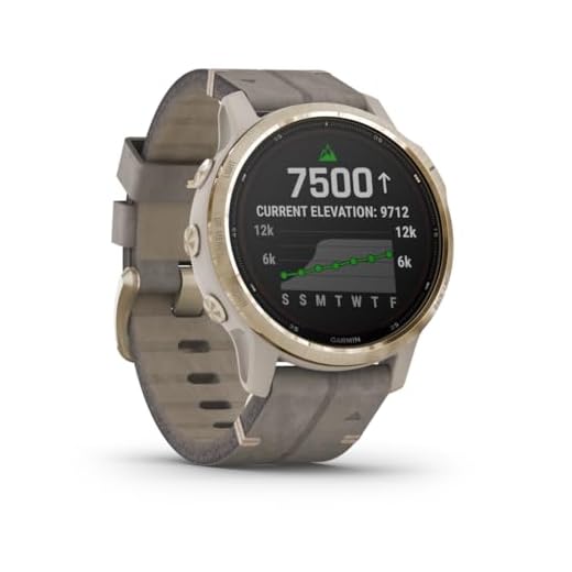Garmin FENIX 6S PRO SOLAR m. Veloursleder-bracelet 20mm, grey