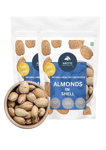 Image of Arctic Dryfruits California Almonds In-Shell (1kg) | Whole Natural Badam | Quality Badam | With Shell | Crunchy Texture | Ideal for Snacking & Gifting | Dry Fruits and Nuts