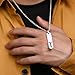MTINEAPS Gifts for Teen Men Boyfriend Teenage, Silver Initial Necklaces for Men Gifts for Him Brother Fashion Jewelry (J)